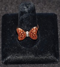 Enchanted Disney Minnie Mouse Bow Ring 10k Rose Gold Size 7.25