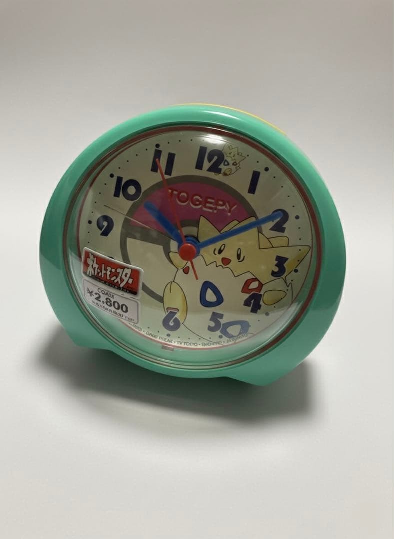 Pokemon Togepi Alarm Clock Mint Green Vintage Timepiece Authentic Rare