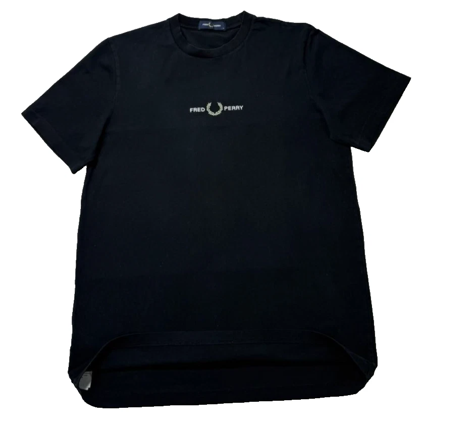 T-shirt homme Fred Perry logo brodé noir manches courtes en coton - Photo 4/4