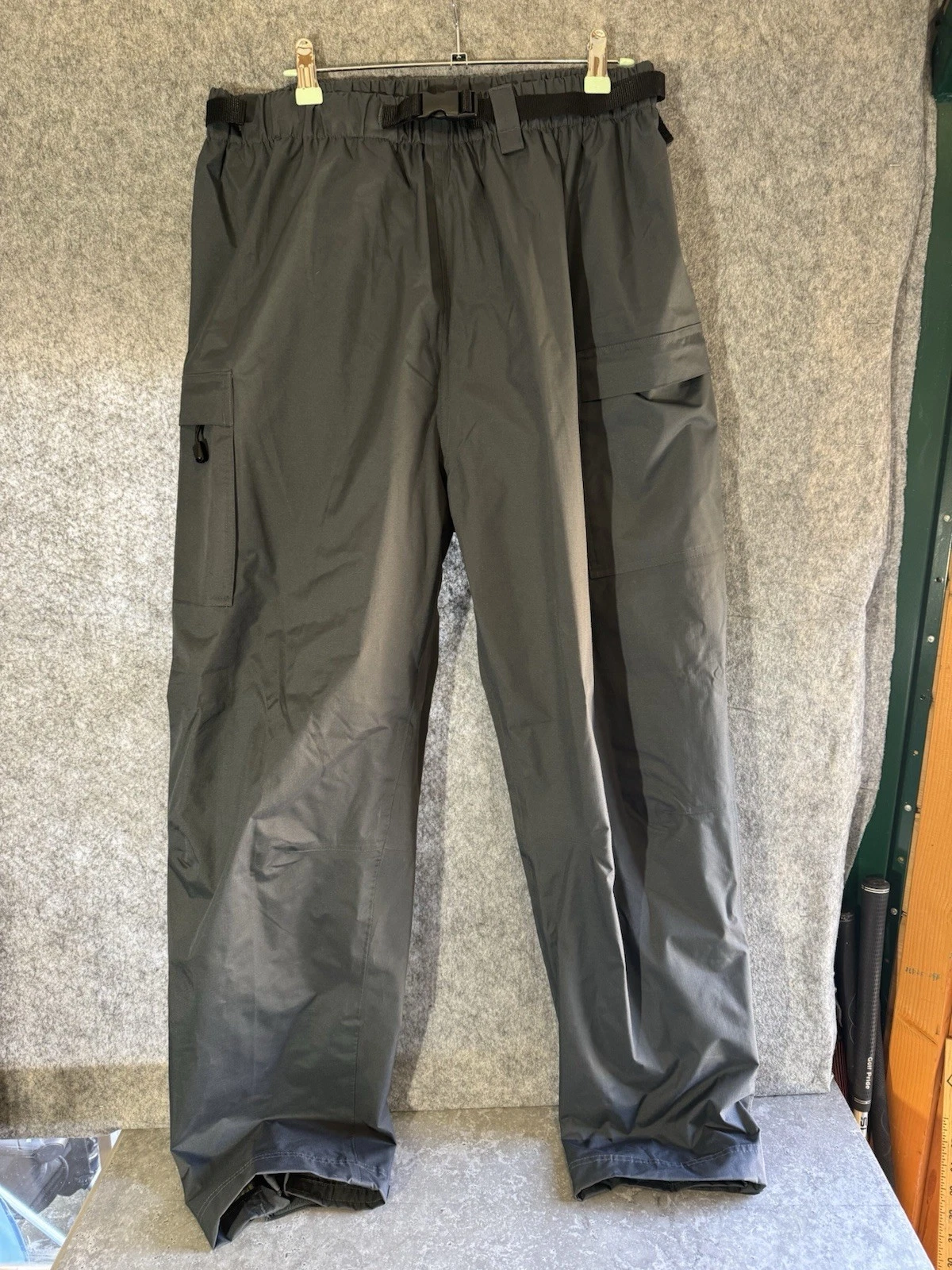 Vintage Wetskins Track Rain Trousers Hiking Outdoor Belted Grey Womens Large