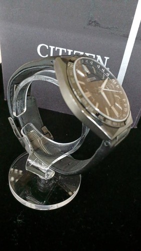 Citizen Attesa CB0215-51E Loi sur Les Ligne Eco-Drive Blk SLV Titan Solaire Mens - Photo 3 sur 4