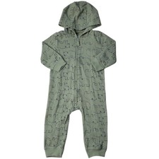 Carters Zip-Up 1 Piece Warm Long Sleeve Easy Care Jumpsuit Green, 6M 