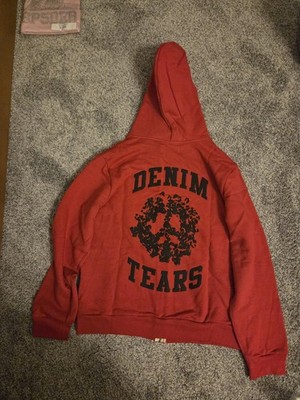 Denim Tears Denim University Red Zip Up Hoodie Size Large Brand