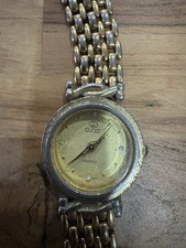 Orologio Gucci Donna Quarzo Bracciale Tono Oro Per Ricambi Riparazione Non Funzionante
