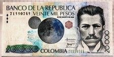 Colombia 20 Mill 20000 Pesos 2009 Banknote Billete Uncirculated 20,000