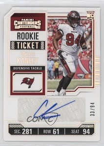 2023 Panini Contenders Ticket Stub /94 Calijah Kancey #204 Rookie Auto RC