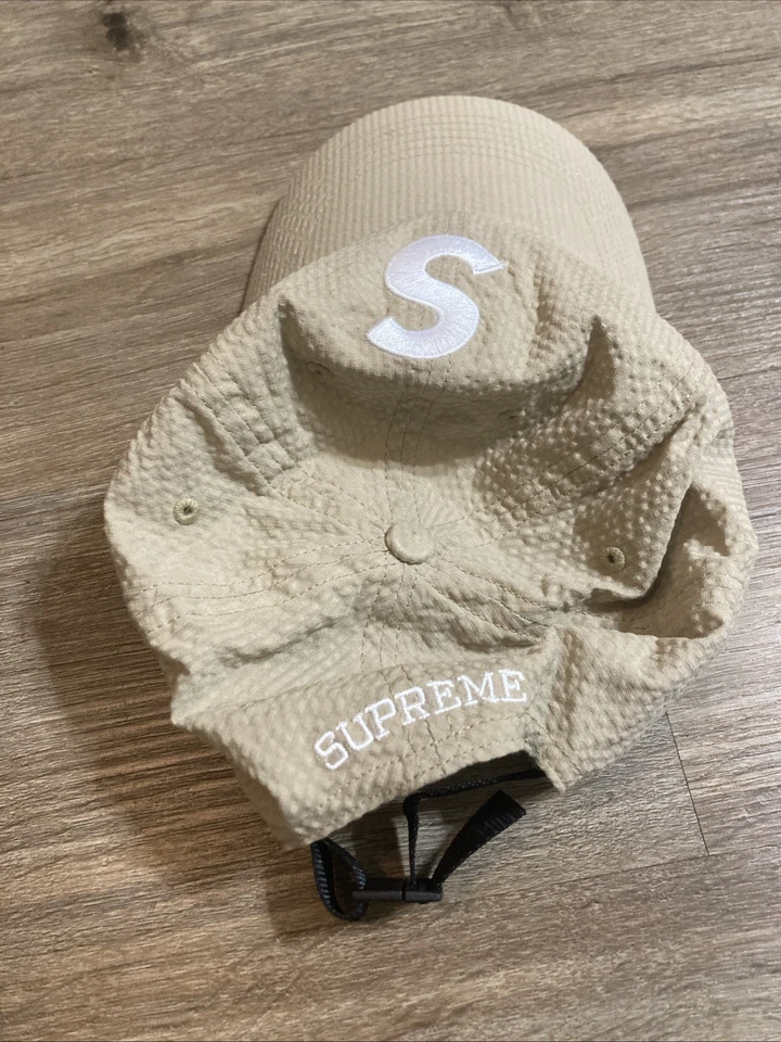 Кепка Supreme регулируемая с логотипом S, кремовый цвет - Изображение 2 из 3