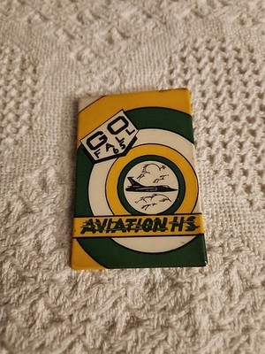 Aviation High School 1965 GO FALL 65 Pinback Badge