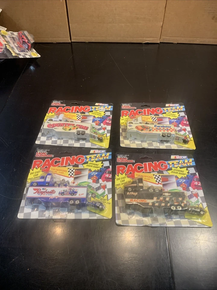 Racing Champions Team Transporter micro máquina edición años 90 NASCAR lote de 4 Foto 2 de 4