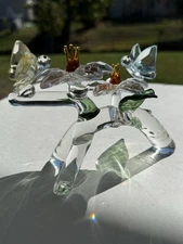 Vintage Shannon Crystal by Godinger “Flowers and Butterflys” Crystal Sculpture