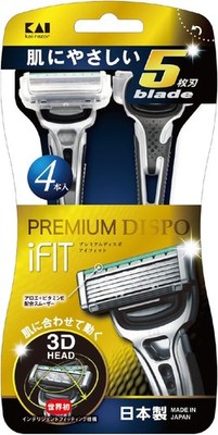 Kai Marke PREMIUM DISPO iFIT 5-Klingen Einwegrasierer 4 Stück
