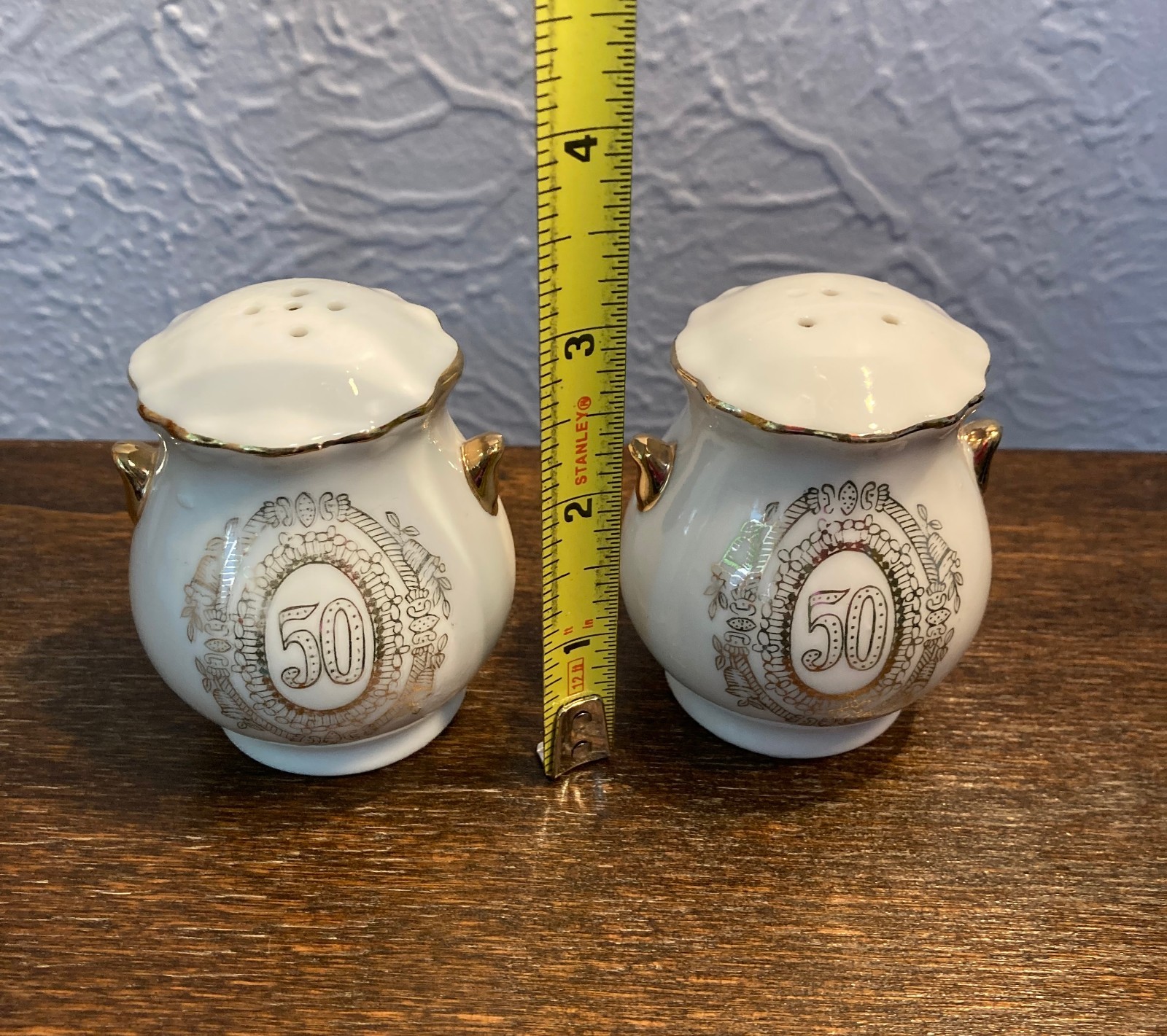 50th Golden Anniversary Mini Pitcher, Salt/Pepper Shakers, Creamer/Sugar~Japan