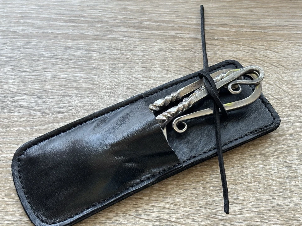 Medieval Cutlery Set Feasting Hand Forged Artisan Chrome Spoon Set Feast Fork - Image 2 of 4