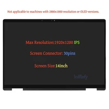 14" WUXGA LCD Touch Screen Display Assembly for HP Envy x360 2-in-1 14-fc0023dx