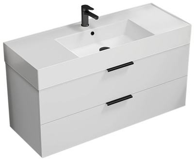 Nameeks Derin-4818-W Derin 48'' Wall Mounted Single Basin Vanity - White