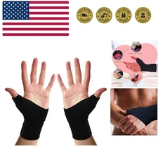 Thumb Arthritis Wrist Brace Compression Gloves,Comfort Fingerless Crocheting ...