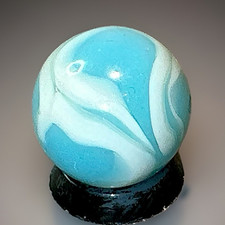 Alley Agate Blue Skies Marble 19/32" NM Vintage Marbles