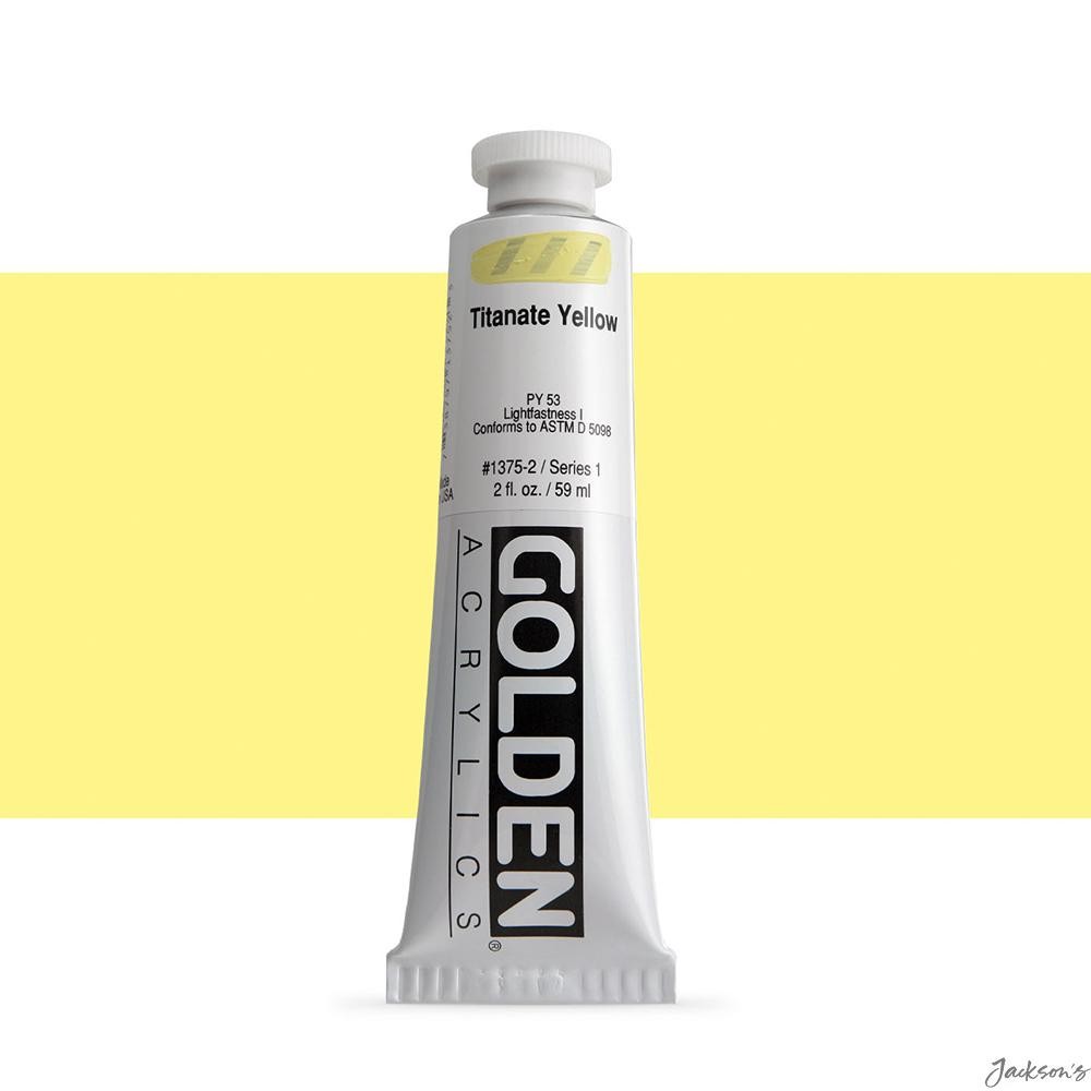 Golden Heavy Body Acrylic Paint 59ml Tube Titanate Yellow For Artist Painting