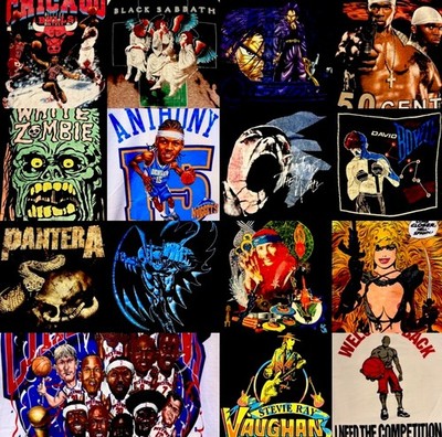 CRAZY Vintage Clothing Lot - 80s 90s Y2K - All Original Print Sports/Music/Film