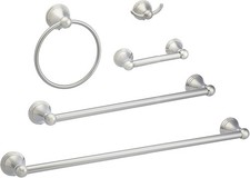 5 Piece Satin Nickel AB-BR817-SN Bathroom Hardware Set Variety Pack