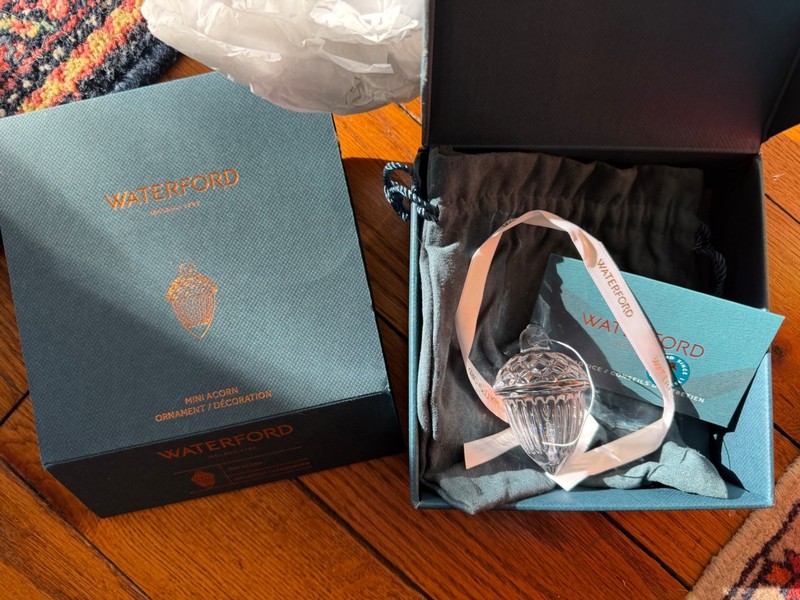 "Mini ACORN"--Waterford Crystal ornament #1064591 in original box