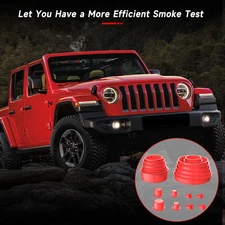 ANCEL Automotive Red Cap Plugs Kit for  Smoke Machine Leak Testing Diagnostics