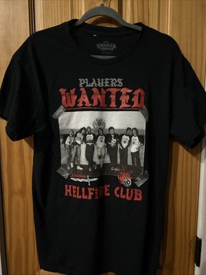 Hellfire Club- Stranger Things Players Wanted- Tshirt Sz Large