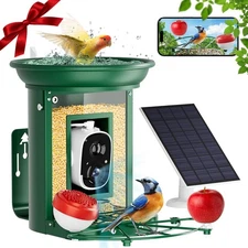 Smart Bird Feeder With Camera Solar Powered Solar Roof - New