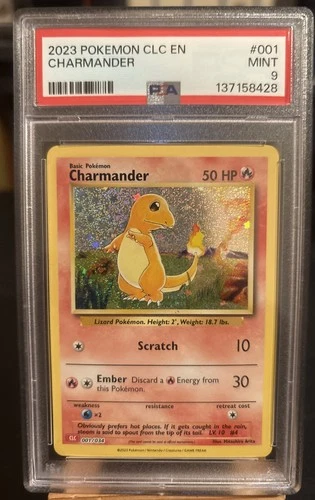 Charmander 001/034 English CLC 2023 Pokemon Trading Card Game Classic PSA Mint 9