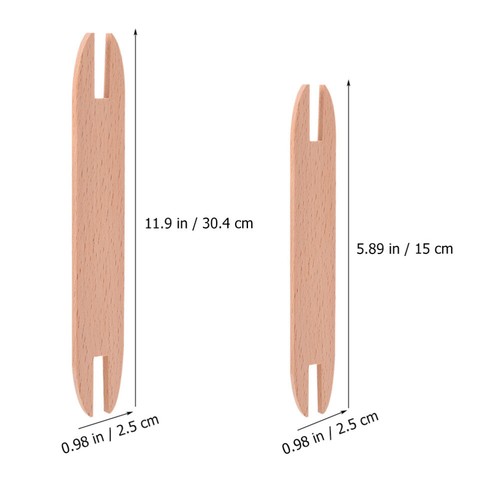 4 Pcs Wooden Weaving Tool Shuttle Shuttles for Crafts Stick Travel - Picture 5 of 12
