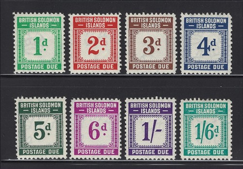 British Solomon Islands Scott # J1-J8 MH Postage Dues 1940