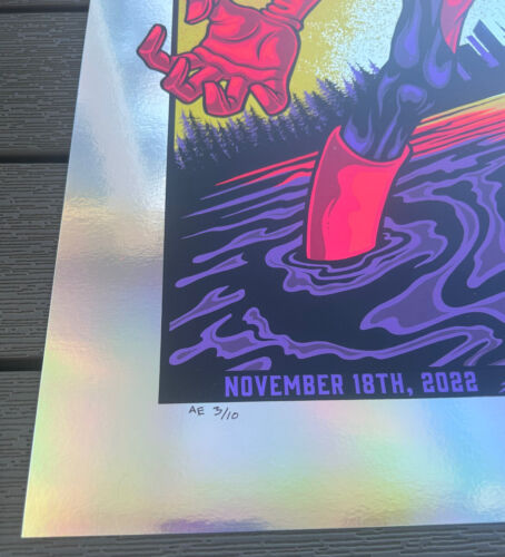 PUSCIFER Kansas City Rainbow Foil Variant Poster #โd 3/10 By Jim Mazza ๐ฅ TOOL - Picture 3 of 8