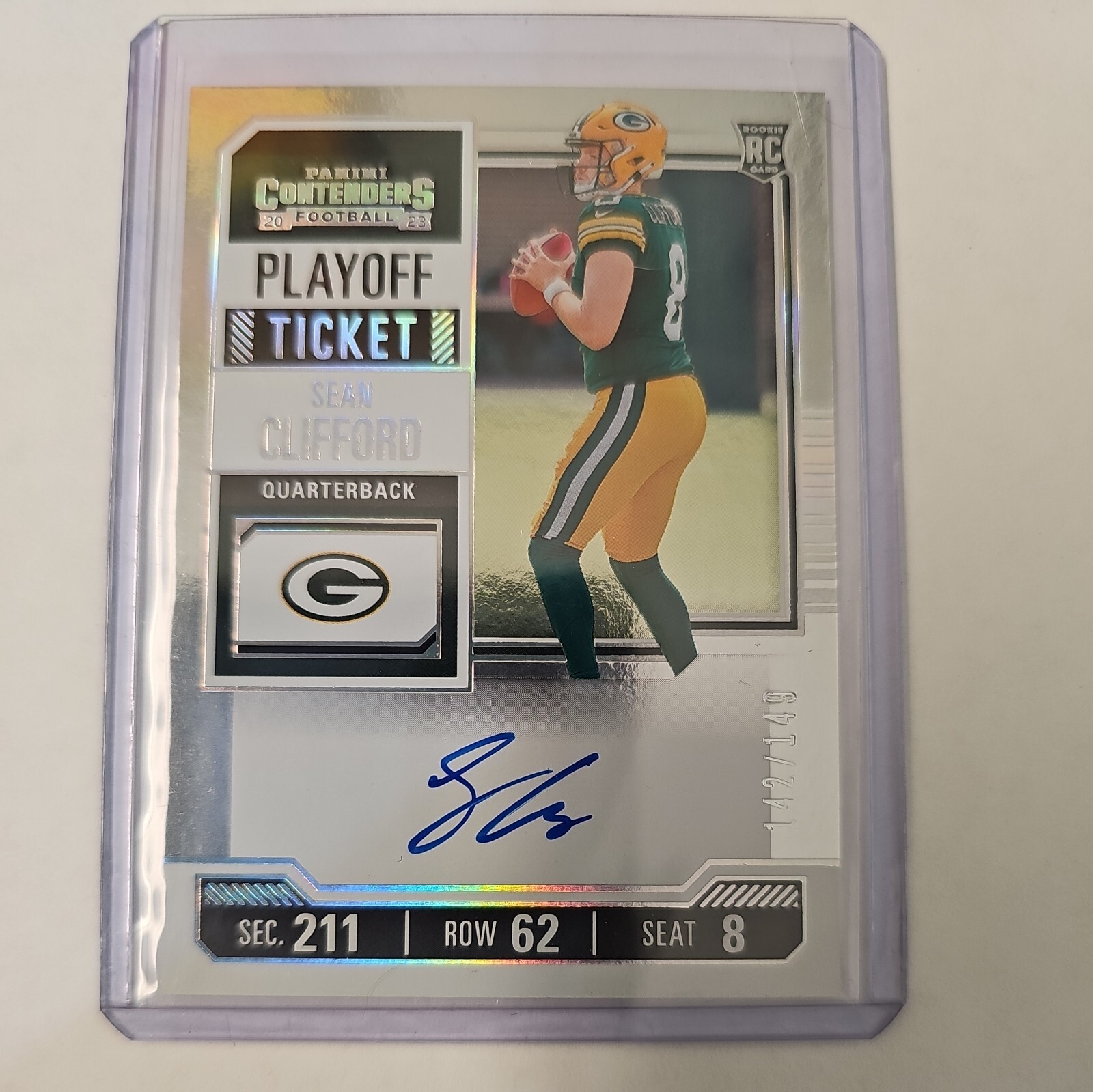 Sean Clifford 2023 Panini Contenders Rookie Ticket On Card Auto RC /149