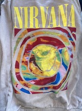 Unisex Nirvana Crewneck Sweatshirt M Green Or Tan