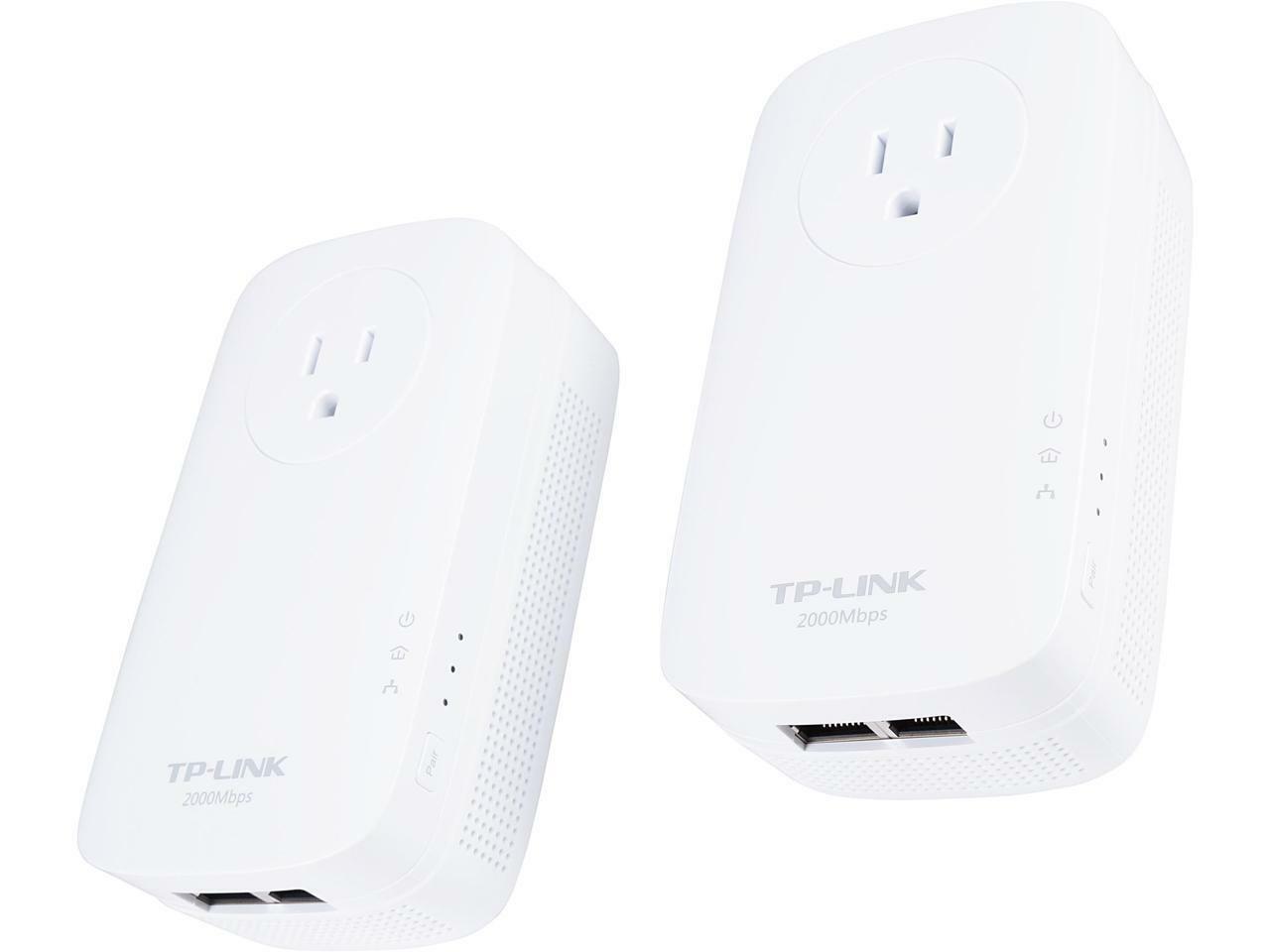 КОМПЛЕКТ TP-LINK TL-PA9020P, стартовый комплект для подключения к 2-портовой гигабитной сети электропередачи AV2000,