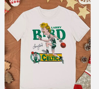 Larry Bird Vintage 1980s Boston Black Men S-2345XL T-shirt