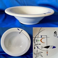 Vtg MCM Wallace China SEA PLAY Seahorse Cereal/Soup BOWL - Palisades/Well of Sea