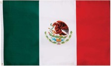 MEXICAN FLAG 3 x 5 Feet MEXICO Country Soccer Outdoor Banner Grommets USA