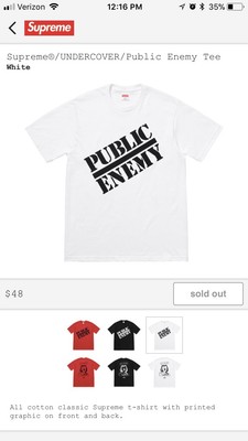 supreme public enemy tee