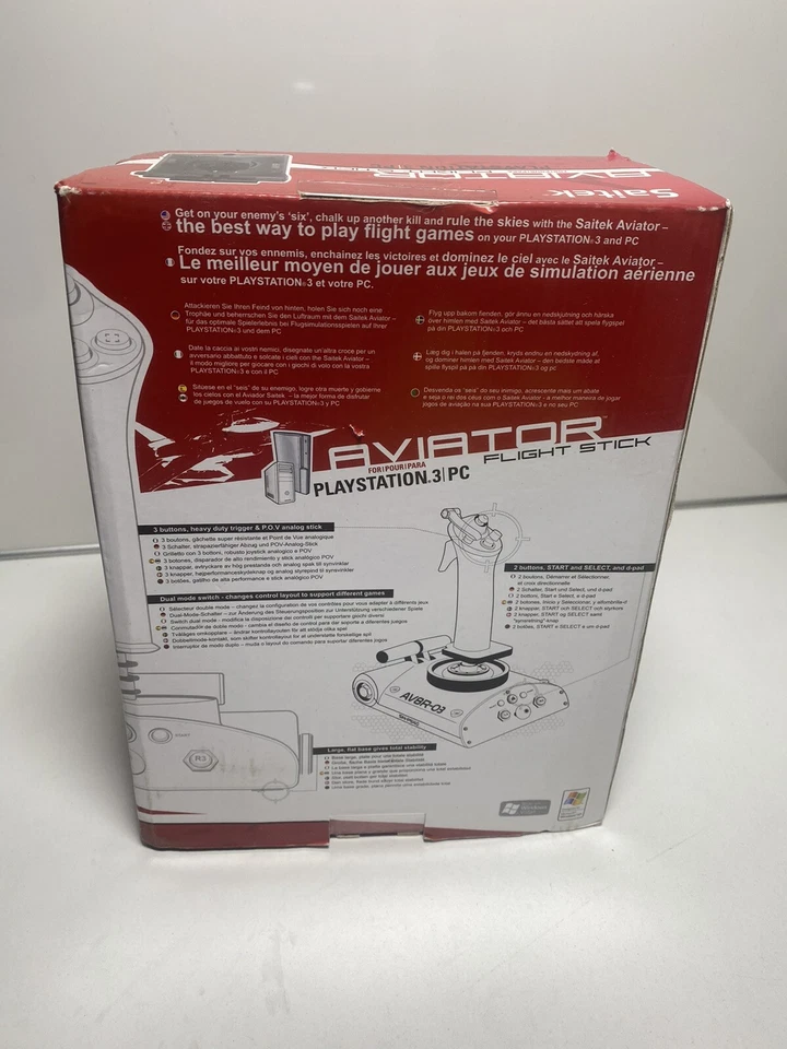 Saitek AV8R-03 Aviator Flight Stick SN-PS40 for PlayStation 3 PS3 - Image 2 of 4