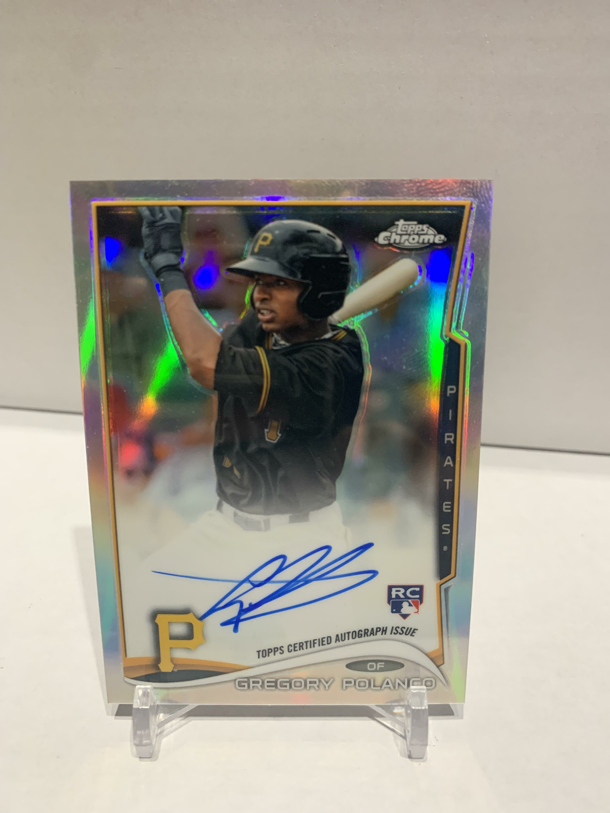 2014 Topps Chrome Rookie Auto Refractor /499 Gregory Polanco #GP Rookie Auto RC