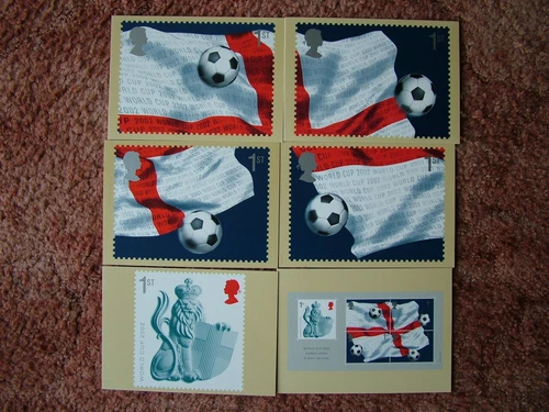 PHQ Stamp card set FDI Back No 242 World Cup 2002. 6 card set  Mint Condition.