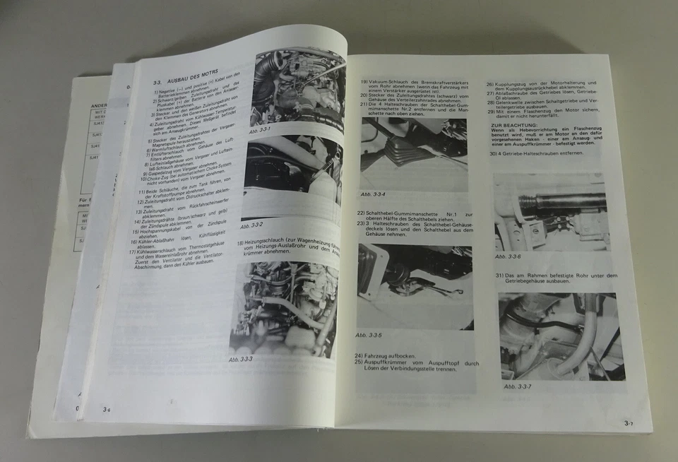 Manual de Taller + Suplementos Suzuki Sj 413 Samurai Todoterreno Stand 12/1987 - Imagen 4 de 4