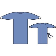 26 Sterylny płaszcz ochronny Odporny na zarazki Odporny na wilgoć Włóknina Niebieski