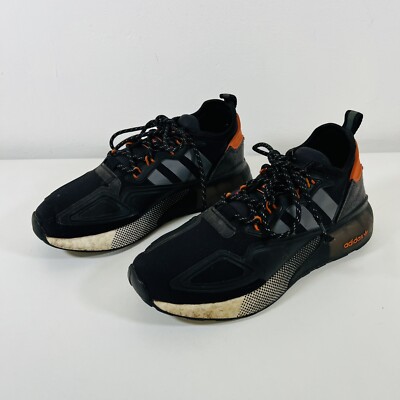 Adidas ZX 2K Boost Trainers Size Black Orange Shoes Sneakers Originals  UK
