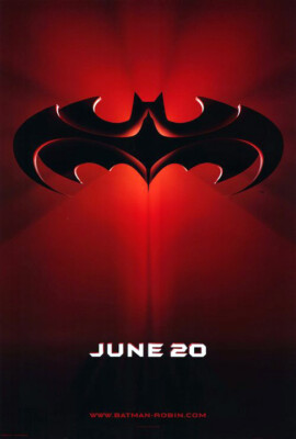 Batman & Robin (1997) Movie Poster Advance A, Original, DS, Unused, NM, Rolled