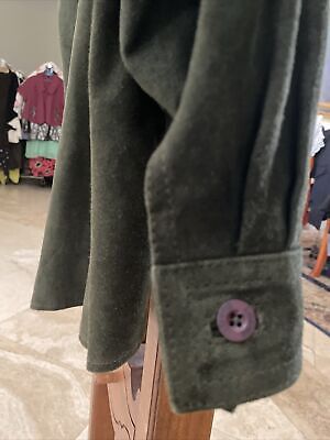 Loewe Suede Leather Shirt Buttons Up Jacket Forest Green Loewe Suede Leather Shirt Buttons Up Jacket Forest Green