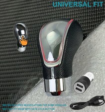 Touch Activated Sensor Red Led Light Usb Charge Auto Gear Shift Knob 4