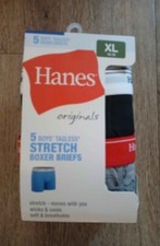 Hanes Originals Boys Tagless Stretch Boxer Briefs 5-Pack SizeX L 16/18 NEW