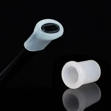 10pcs Small Tobacco Pipe Mouthpiece Stem Rubber Bits Silicon Pipe Tip Grip White